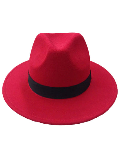 Womens Cashmere Fedora Hat - Hot Pink - Womens Hats