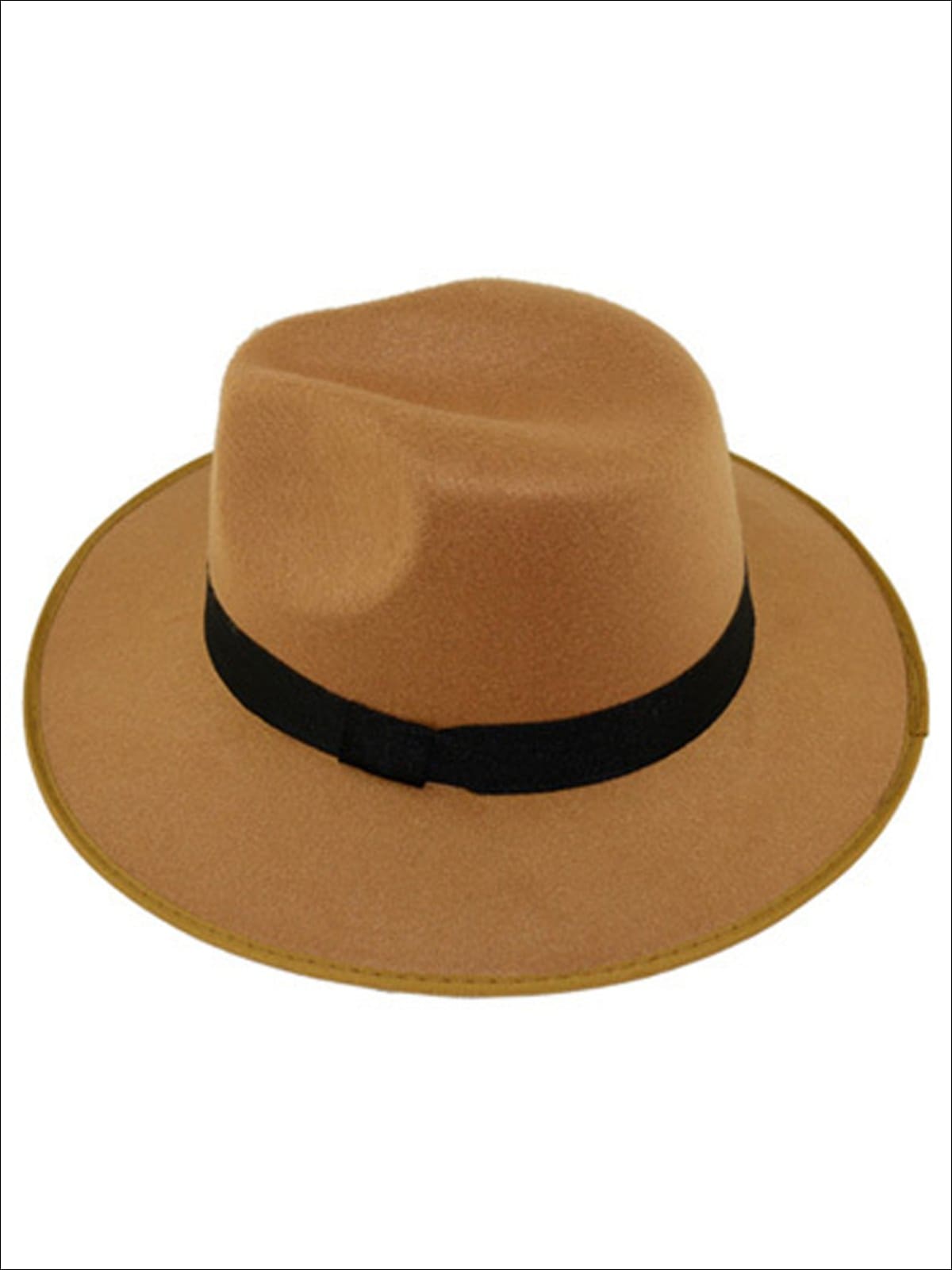 Womens Cashmere Fedora Hat - Khaki - Womens Hats