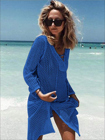 Womens Crochet Tassel Beach Cover Up - Womens Swimsuit