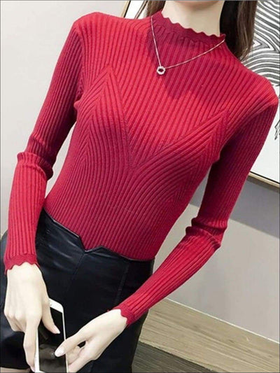 Womens Fall Trendy Knit Turtleneck Sweater - Womens Fall Sweaters