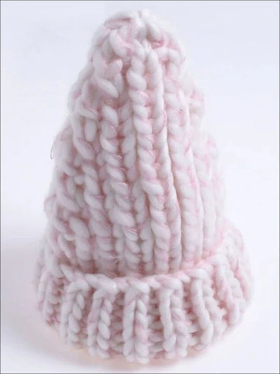Womens Fashion Knitted Wool Beanies - Pink / One - Womens Accessory