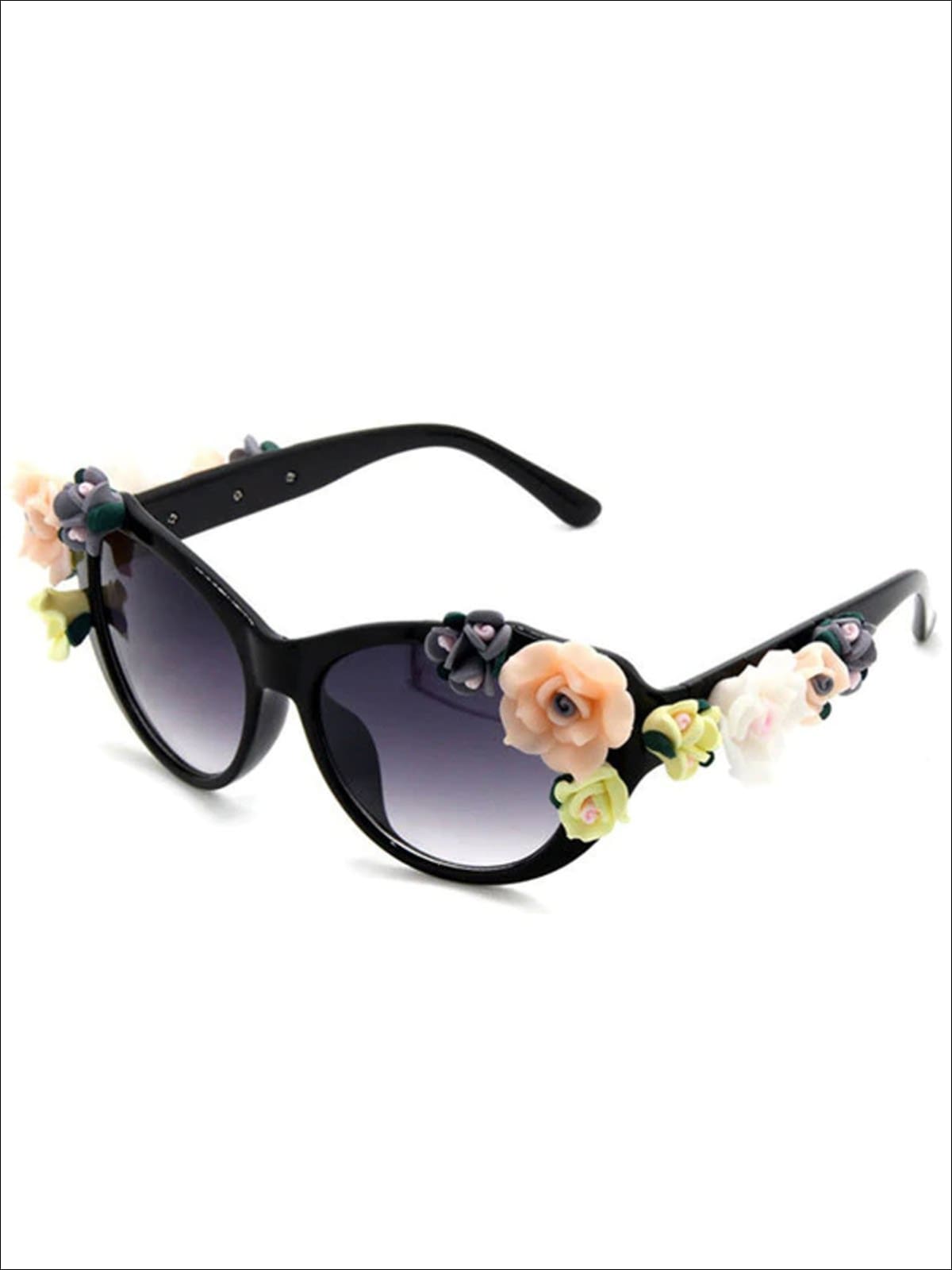 Womens Floral Baroque Sunglasses - Black - Womens Accessories