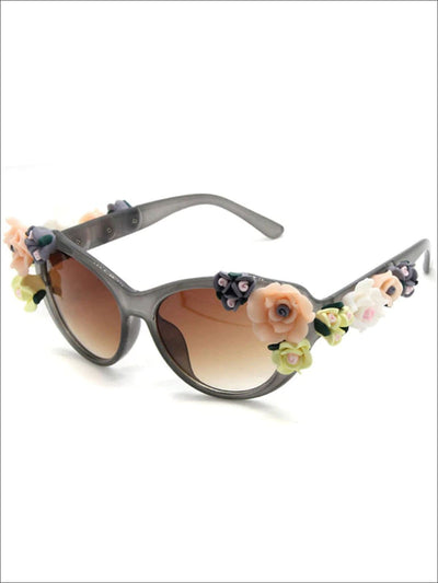 Womens Floral Baroque Sunglasses - Grey - Womens Accessories