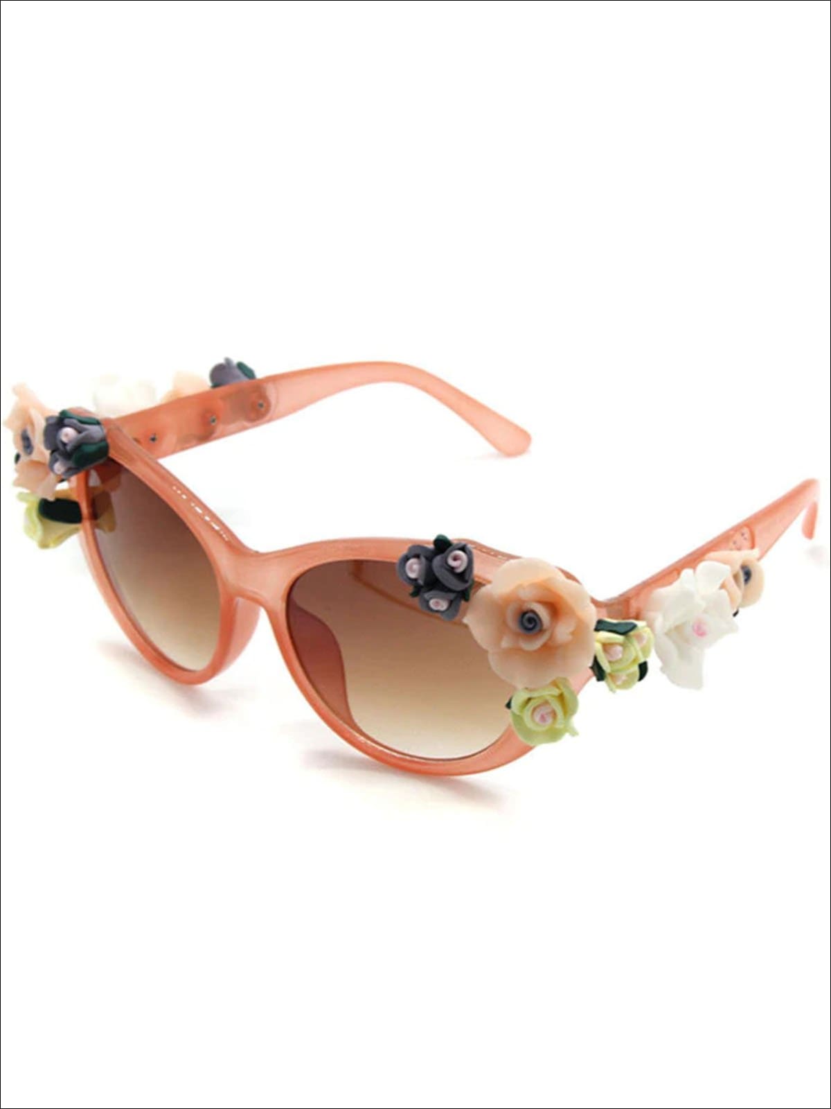 Womens Floral Baroque Sunglasses - Orange - Womens Accessories