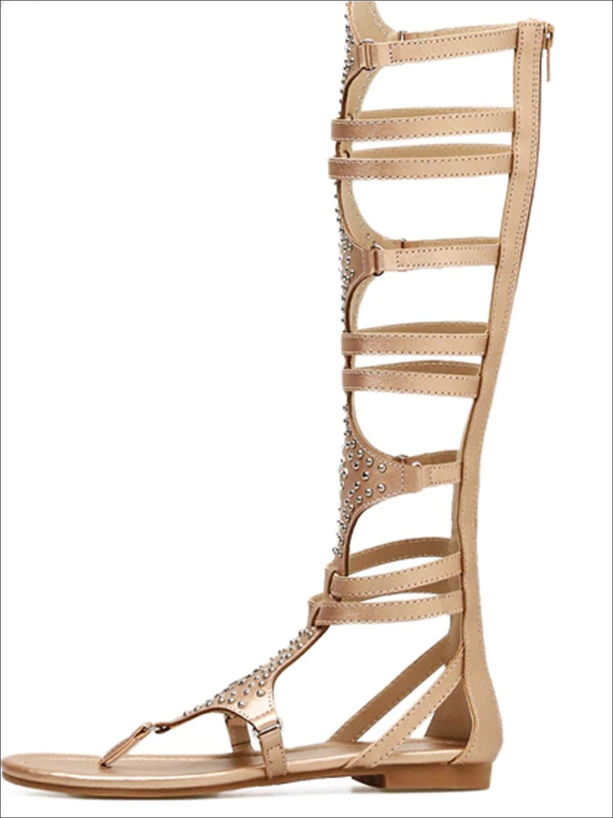 Embellished Gladiator Sandals | Knee Length - Mia Belle Girls