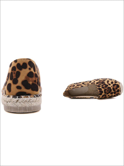 Womens Leopard Print Espadrilles Loafer Shoes - Womens Shoes
