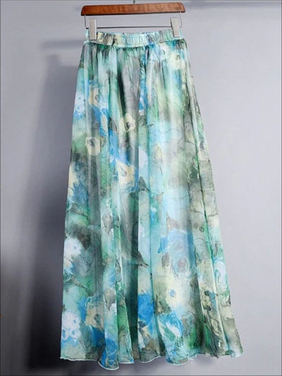 Floral Maxi Skirt - Mia Belle Girls