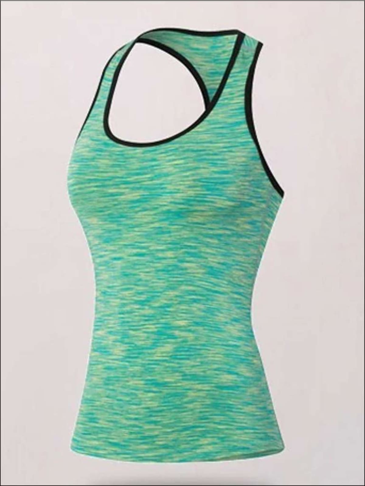 Womens Marled Racerback Active Top - Mint / S - Womens Activewear