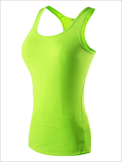 Womens Moisture-Wicking Racerback Active Top - Green / S - Womens Activewear