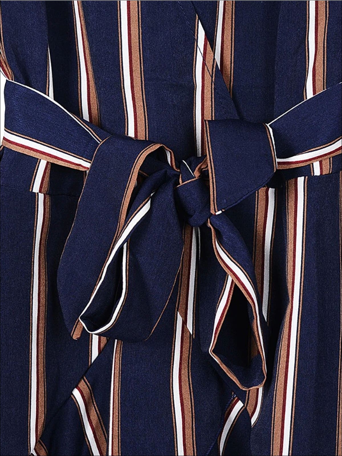 Women's Striped Ruffled Hem Summer Wrap Dress – Mia Belle Girls