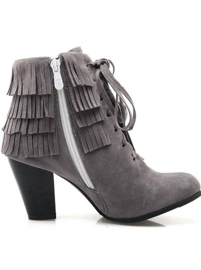 Womens Suede Lace Up Ankle Boots - Womens Boots