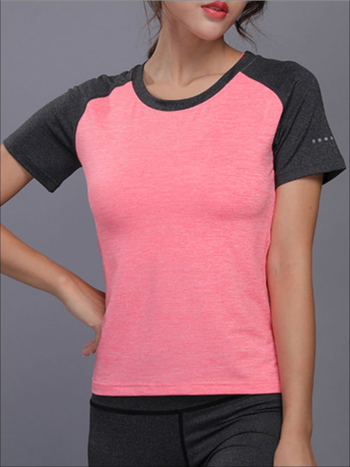 Womens Two Tone Fitness Top (5 Color Option) - Womens Activewear