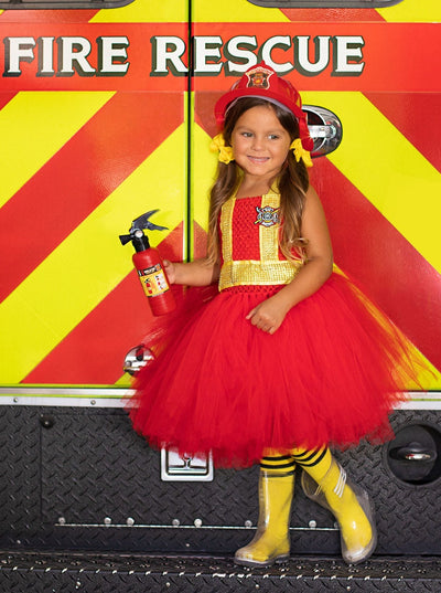 Kids Halloween Costumes | Firefighter Tutu Dress | Mia Belle Girls