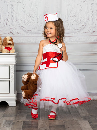 Kids Halloween Costumes | Girls Nurse Tutu Dress | Mia Belle Girls